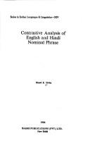 Cover of: Contrastive analysis of English and Hindi nominal phrase by Binod K. Sinha