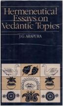 Cover of: Hermeneutical essays on Vedāntic topics