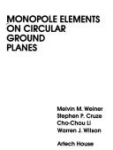 Cover of: Monopole elements on circular ground planes