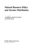 Cover of: Natural resource policy and income distribution