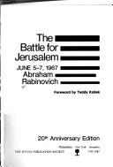 Cover of: The battle for Jerusalem, June 5-7, 1967 by Abraham Rabinovich