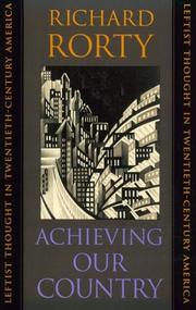 Cover of: Achieving Our Country  by Richard Rorty