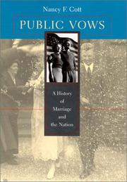 Cover of: Public Vows by Nancy F. Cott