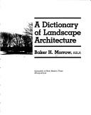 Cover of: A dictionary of landscape architecture