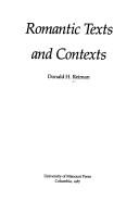 Cover of: Romantic texts and contexts by Donald H. Reiman