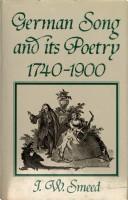 Cover of: German song and its poetry, 1740-1900