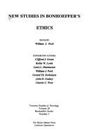 Cover of: New studies in Bonhoeffer's ethics