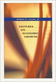 Cover of: Lectures on Economic Growth by Robert E. Lucas, Jr.