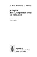 European food composition tables in translation by L. Arab-Kohlmeier, Gotthard Schettler