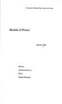 Cover of: Models of power: politics and economics in Zola's Rougon-Macquart