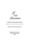 Cover of: If not literature by Elinor Mead Howells