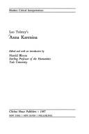 Cover of: Leo Tolstoy's Anna Karenina by edited and with an introduction by Harold Bloom.