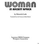 Cover of: Woman in ancient Africa by Heinrich Loth