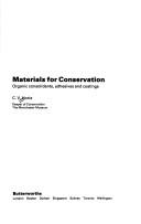 Materials for conservation by C. V. Horie