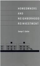 Cover of: Homeowners and neighborhood reinvestment by George C. Galster