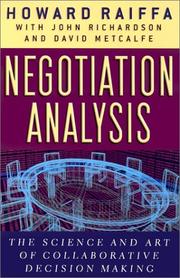 Cover of: Negotiation Analysis