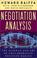Cover of: Negotiation Analysis