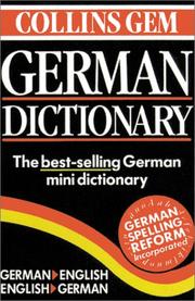 Cover of: Collins Gem German Dictionary: German-English/English-German (6th Edition)
