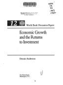 Economic growth and the returns to investment by Anderson, Dennis