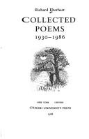 Cover of: Collected poems, 1930-1986