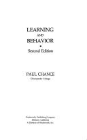 Cover of: Learning and behavior by Paul Chance, Paul Chance
