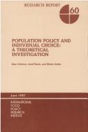 Cover of: Population policy and individual choice by Marc Nerlove