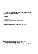 Cover of: Cognitive-behavioural approaches to psychotherapy | 