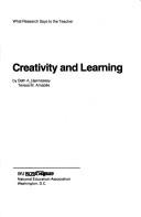 Cover of: Creativity and learning