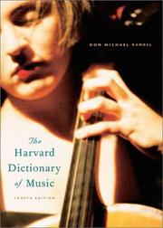 Cover of: The Harvard Dictionary of Music by Don Michael Randel
