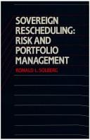 Cover of: Sovereign rescheduling: risk and portfolio management