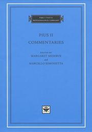 Cover of: Commentaries, Volume 1, Books I-II (The I Tatti Renaissance Library)