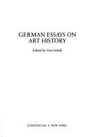Cover of: German essays on art history