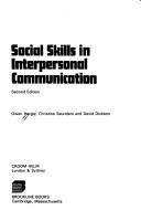 Cover of: Social skills in interpersonal communication by Owen Hargie