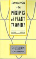Cover of: Introduction to the principles of plant taxonomy