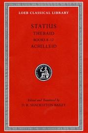Thebaid, books VIII-XII by Publius Papinius Statius, D. R. Shackleton Bailey