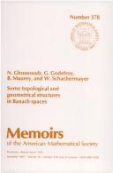 Cover of: Some topological and geometrical structures in Banach spaces