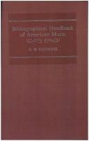 Cover of: Bibliographical handbook of American music