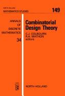 Cover of: Combinatorial design theory by C. J. Colbourn