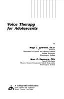Voice Therapy for Adolescents by Moya L. Andrews