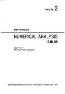 Cover of: Reviews in numerical analysis, 1980-86: as printed in Mathematical reviews.