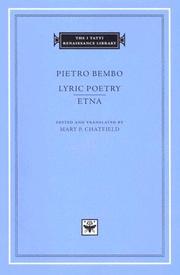 Cover of: Lyric Poetry. Etna (The I Tatti Renaissance Library)
