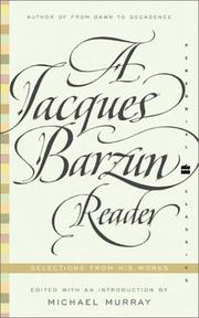 Cover of: A Jacques Barzun reader: selections from his works