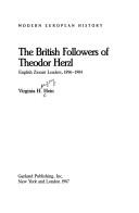 Cover of: British followers of Theodor Herzl | Virginia Herzog Hein