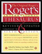 Cover of: Roget's International Thesaurus, 6th Edition