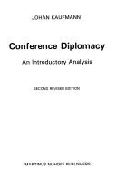 Cover of: Conference diplomacy by Johan Kaufmann