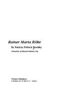 Rainer Maria Rilke by Patricia Pollock Brodsky