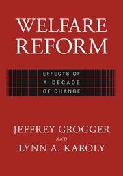 Cover of: Welfare Reform  | Jeffrey Grogger