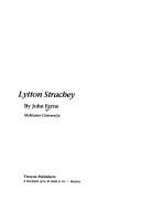 Cover of: Lytton Strachey by John Ferns