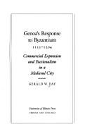 Cover of: Genoa's response to Byzantium, 1155-1204 by Gerald W. Day