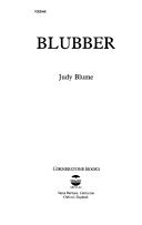 Cover of: Blubber by Judy Blume